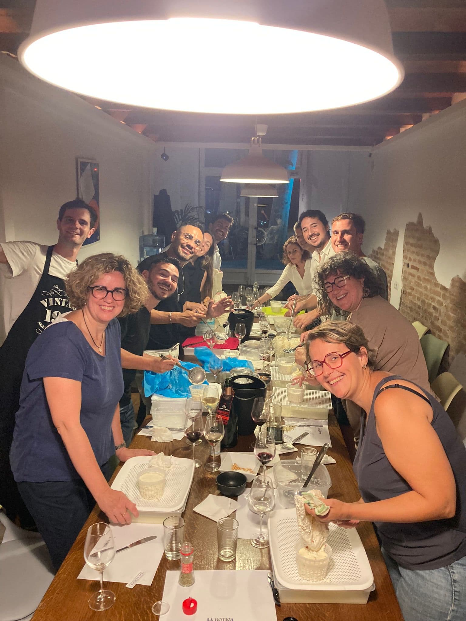 The full group at the table